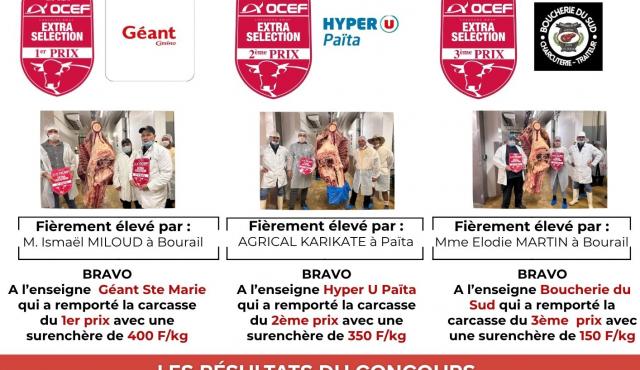Résultats du Concours Boucherie OCEF-UPRA Bovine 2025