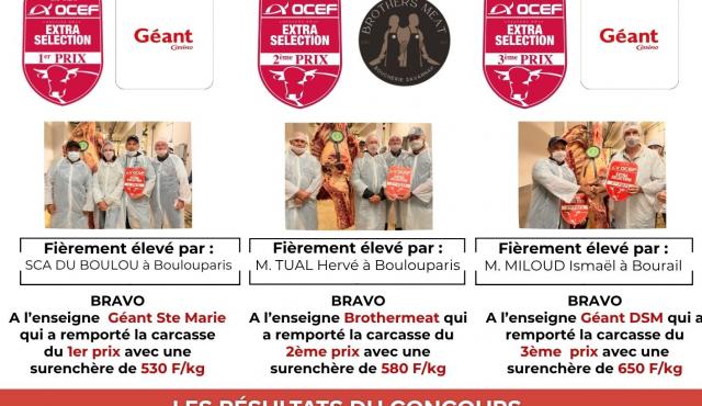Résultats du Concours Boucherie OCEF-UPRA Bovine 2026